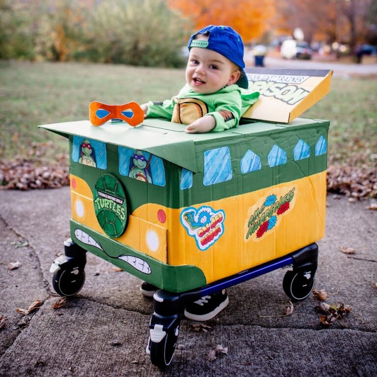 Revisiting Last Year’s Adaptive TMNT Costume with Party Wagon Gait Trainer!
